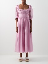 Thumbnail for your product : Thierry Colson Yolande Cotton And Silk-blend Maxi Dress