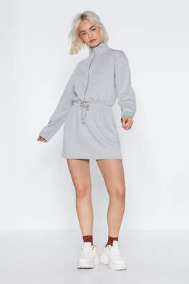 E.m. Nasty GalNasty Gal Womens Zip 'Em Into Shape Sweatshirt Dress - Grey - 6, Grey