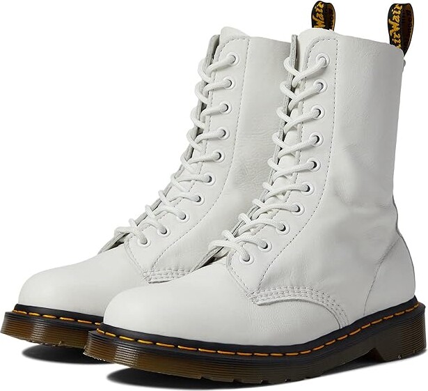 Dr. Martens 1490 W (Optical White Virginia) Women's Lace-up Boots -  ShopStyle