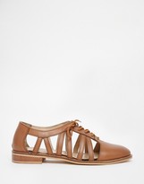 Thumbnail for your product : ASOS MEMBERSHIP Leather Flat Shoes
