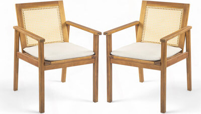 Mr Hua Preston Outdoor Dining Chair With Cushion(Set Of 2)