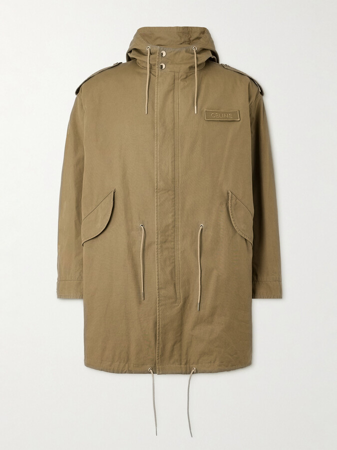 Cotton-Canvas Hooded Parka