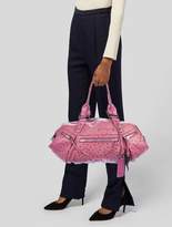Thumbnail for your product : VBH Crocodile-Trimmed Ostrich Bag