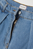 Thumbnail for your product : Magda Butrym Pleated High-rise Tapered Jeans - Blue