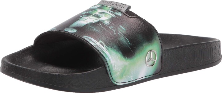 Puma Men's Mercedes Graphic Leadcat FTR Slide Sandal Black-Spectra Green -  ShopStyle