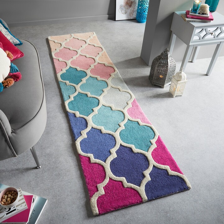 Dunelm Rosella Runner Light Pink ShopStyle Hallway Rugs