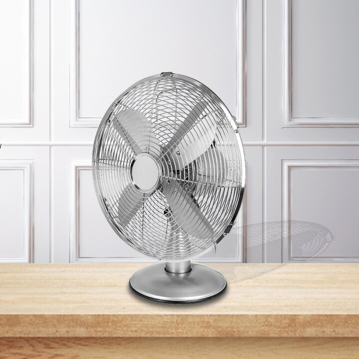 Dunelm 12" Classic Chrome Desk Fan Chrome ShopStyle