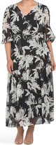 Thumbnail for your product : Taylor Plus Chiffon Printed Dress