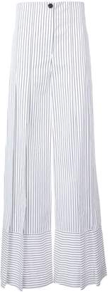 Tome wide-legged striped trousers