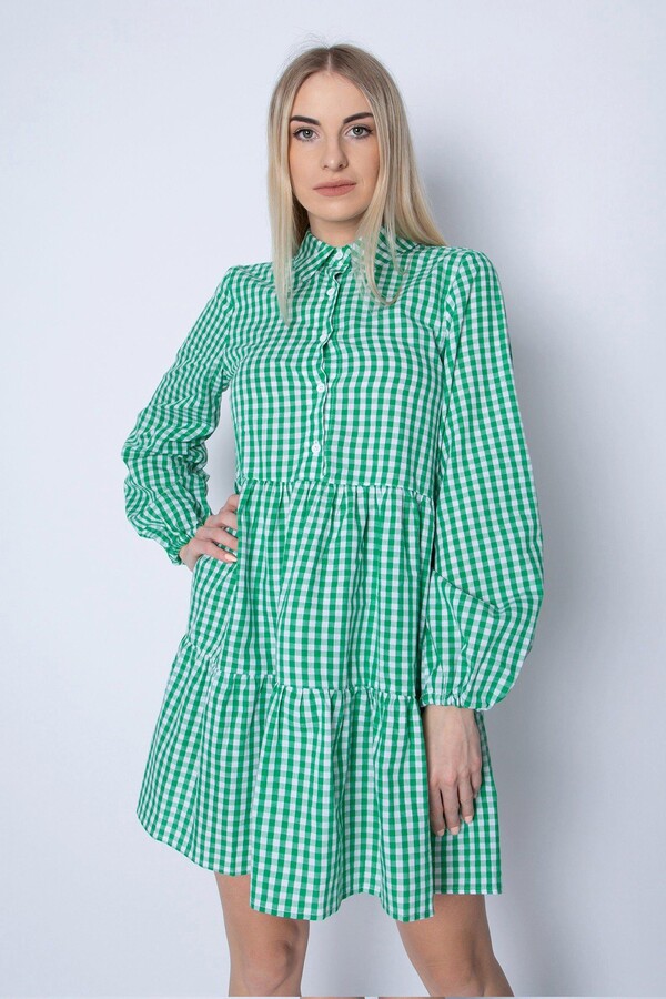 Cutie London Oversized Checkered Smock Dress ShopStyle