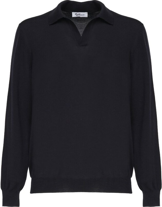 Giuliano Galiano Ribbed Collar Knitwear