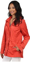 Thumbnail for your product : Ellen Tracy Snap Front Short Anorak w/ Faux Leather Trim