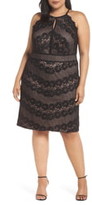 Thumbnail for your product : Morgan & Co. Mitered Lace Halter Dress