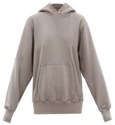 Thumbnail for your product : LES TIEN Brushed-back Cotton Hooded Sweatshirt - Mid Grey