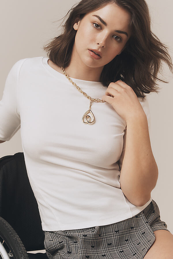 Maeve Cotton 3/4 Sleeve Tee