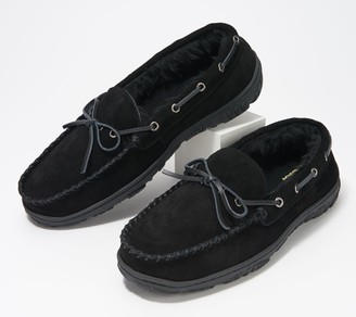 clarks suede men's moccasin slippers