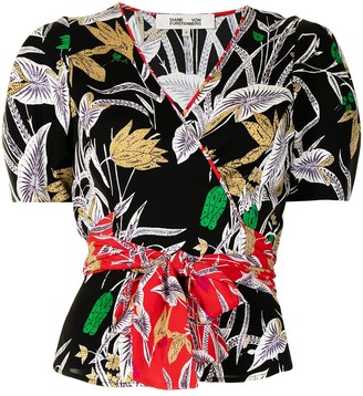 Diane von Furstenberg Alexia botanical-print blouse