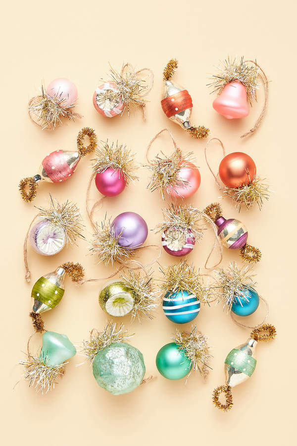 Anthropologie Nostalgic Mini Ornaments, Set of 20