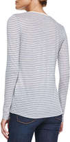 Thumbnail for your product : Neiman Marcus Majestic Paris for Striped Knit Boat-Neck Top