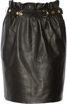 Thumbnail for your product : Adam Lippes Belted leather mini skirt