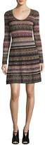 Thumbnail for your product : M Missoni Long-Sleeve Floral Lurex® Jacquard Knit Dress