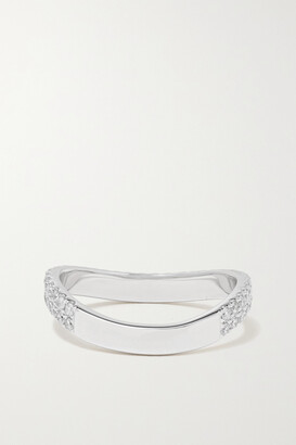 Anita Ko Curved 18-karat White Gold Diamond Ring - 6