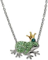 Thumbnail for your product : Kaleidoscope Green Swarovski Crystal Element Frog Pendant Necklace in Sterling Silver (1/2 ct. t.w.)