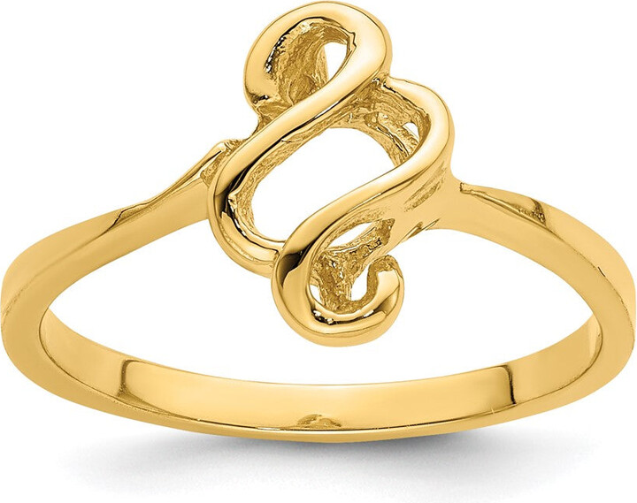 Diamond2Deal 14k Yellow Gold Free Form Ring