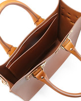 Thumbnail for your product : Sophie Hulme Mini Buckled Leather Tote Bag, Tan