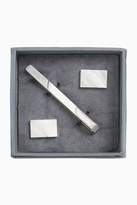 Thumbnail for your product : Next Mens Silver Tone Cufflinks And Tie Slide Set