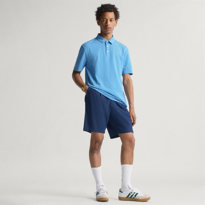 adidas Originals Stripe Pique Polo Clear Sky S Mens