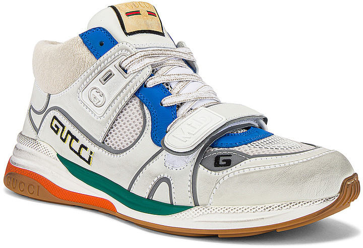 gucci silver tennis shoes
