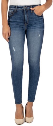 KUT from the Kloth Mia High Rise Fab AB Toothpick Skinny Jeans