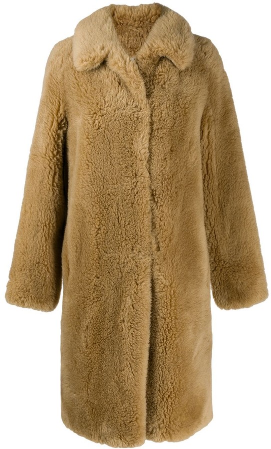 Yves Salomon Meteo Oversized Faux Fur Coat - ShopStyle