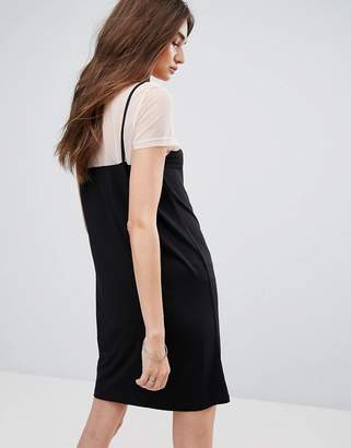 Noisy May Trinna Cami Dress With T-Shirt Underlayer