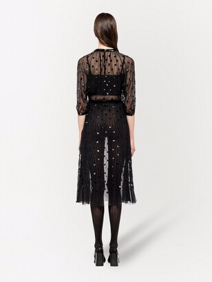 【プラダ・PRADA】Chiffon dress Prada Polka-Dot Sequin-Embellished Chiffon Dress - ShopStyle