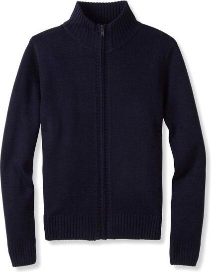 FrenchToastSchoolUniformCo-EdMockNeckZipFrontSweater-Adult-NAVY-XL