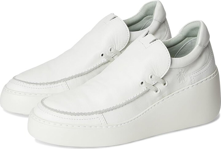 Fly London DAVY667FLY Women's Shoes Silver/White/Spearmint : EU 39