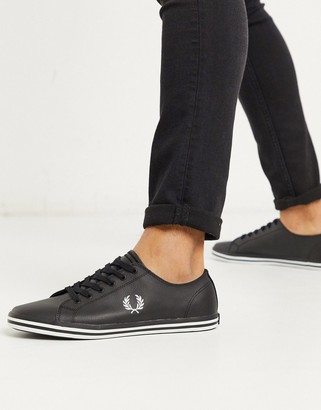 Fred Perry Kingston leather plimsolls in black - ShopStyle Sneakers &  Athletic Shoes