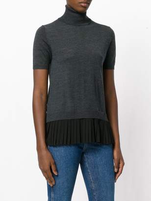 P.A.R.O.S.H. pleated roll neck knitted top
