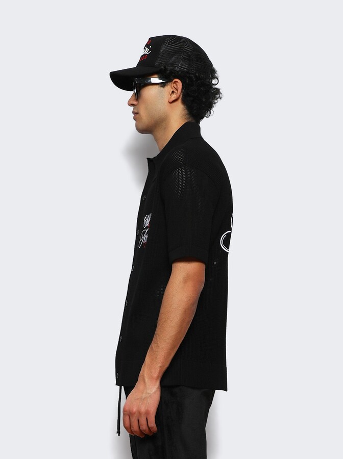 Amiri Club Crochet Shirt Black