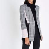 Thumbnail for your product : River Island Womens Black check colour block blazer
