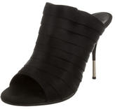 Thumbnail for your product : Giuseppe Zanotti Pleat-Accented Satin Mules