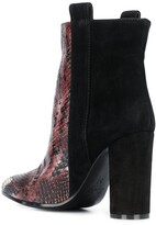 Thumbnail for your product : Via Roma 15 Snakeskin-Effect Panelled Boots