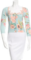Thumbnail for your product : Blumarine Lace-Accented Knit Cardigan