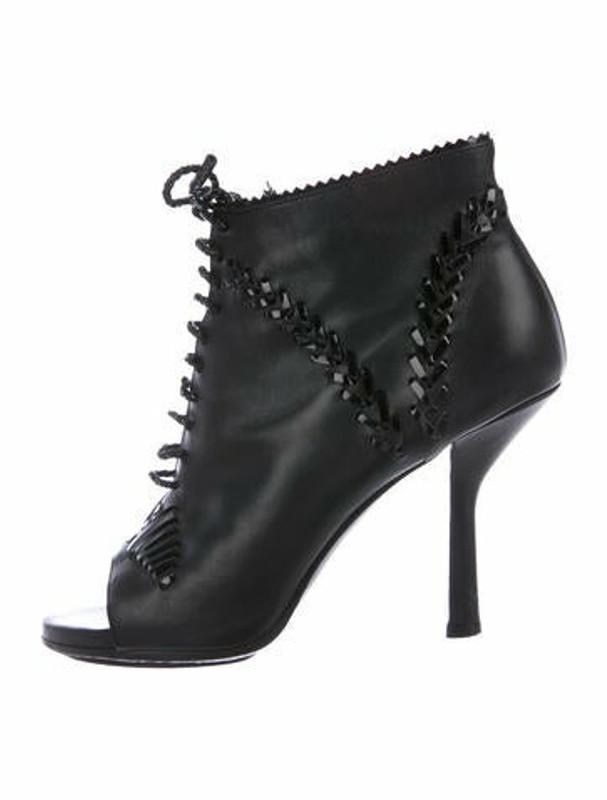 balenciaga peep toe bootie