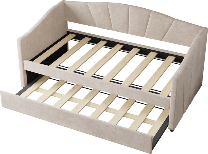 Upholstered Daybed Sofa Bed Twin Size With Trundle ShopStyle