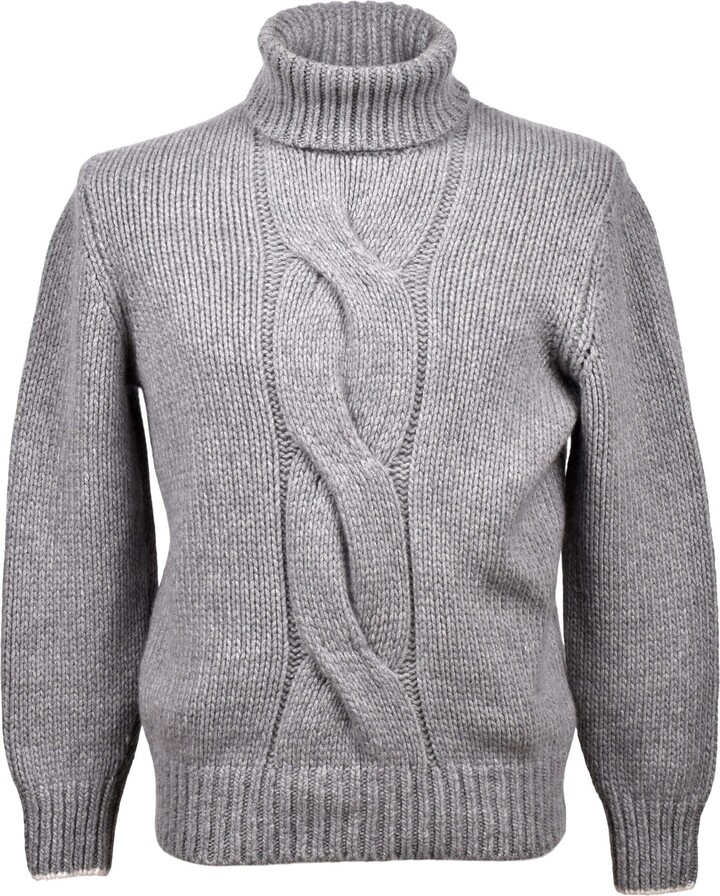 Brunello Cucinelli Gray Cashmere Men's Sweater