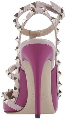 Valentino Pumps Rockstud Ankle Strap 10 Cm Heel In Two Colors And Micro Studs