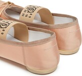 Thumbnail for your product : MM6 MAISON MARGIELA Logo-Strap Ballerina Shoes